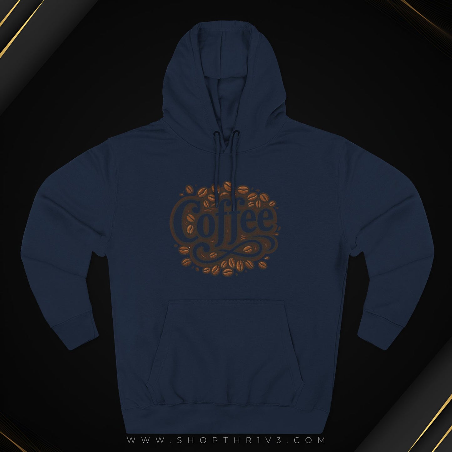 Coffee Lovers Three-Panel Fleece Hoodie, Cozy Sweatshirt, Perfect Gift for Coffee Enthusiasts, Ideal for Fall & Winter, Casual Wear