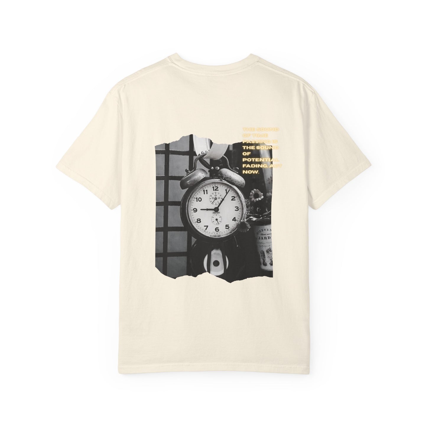 Motivational Garment-Dyed T-shirt - Emphasizing Value of Time