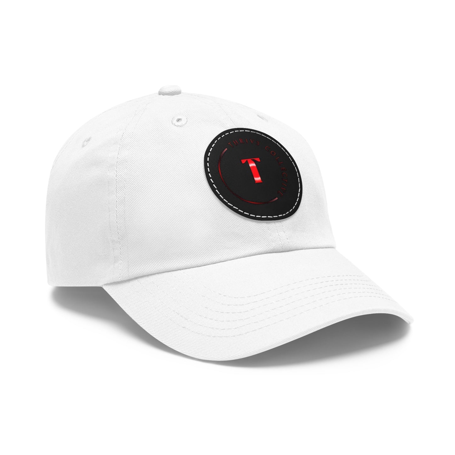 Dad Hat Leather Patch Round THR1V3 COLLECTIVE