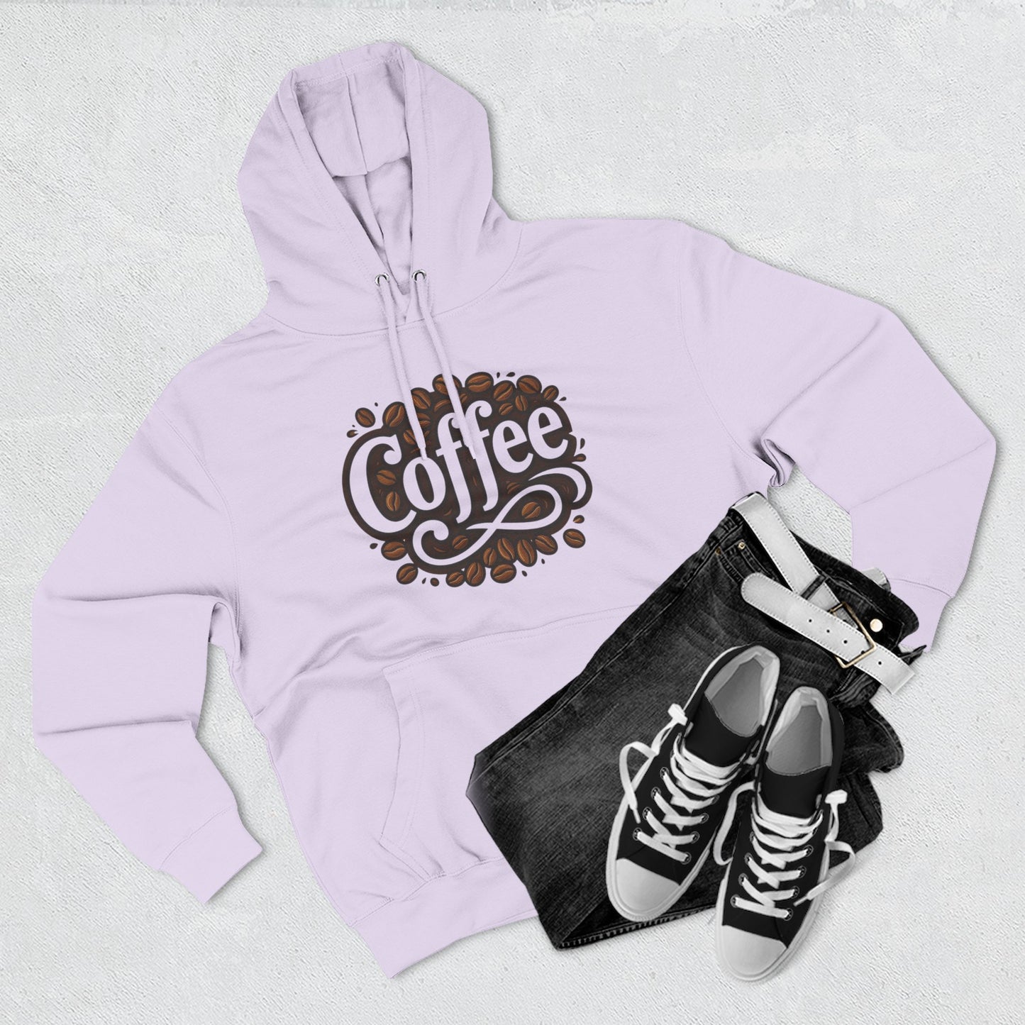 Coffee Lovers Three-Panel Fleece Hoodie, Cozy Sweatshirt, Perfect Gift for Coffee Enthusiasts, Ideal for Fall & Winter, Casual Wear