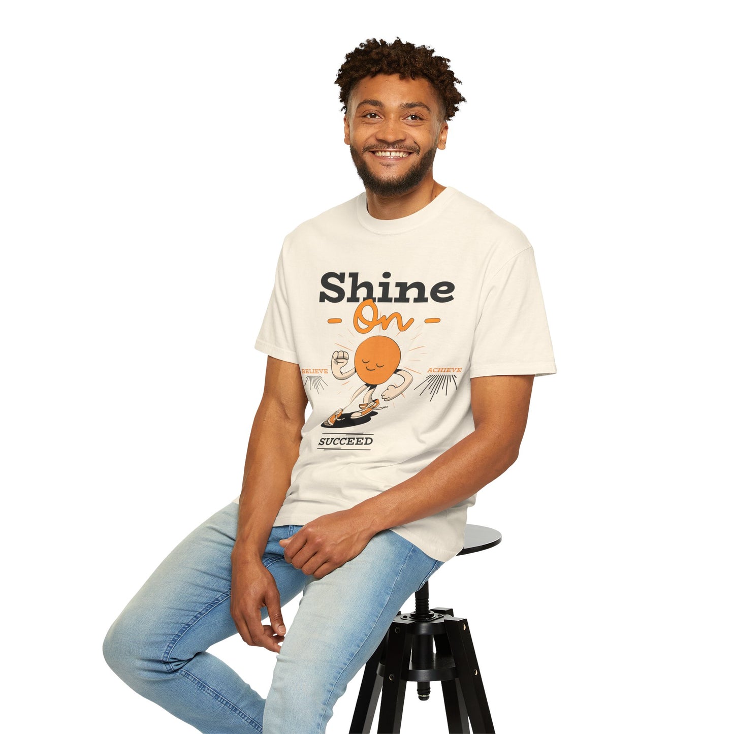 Shine On Unisex T-Shirt, Motivational Tee, Gift for Everyone, Casual Wear, Positive Vibes, Everyday Inspiration