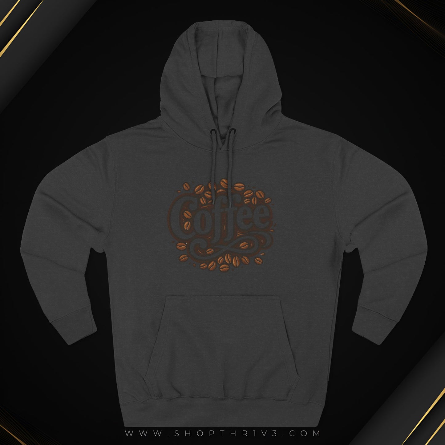 Coffee Lovers Three-Panel Fleece Hoodie, Cozy Sweatshirt, Perfect Gift for Coffee Enthusiasts, Ideal for Fall & Winter, Casual Wear