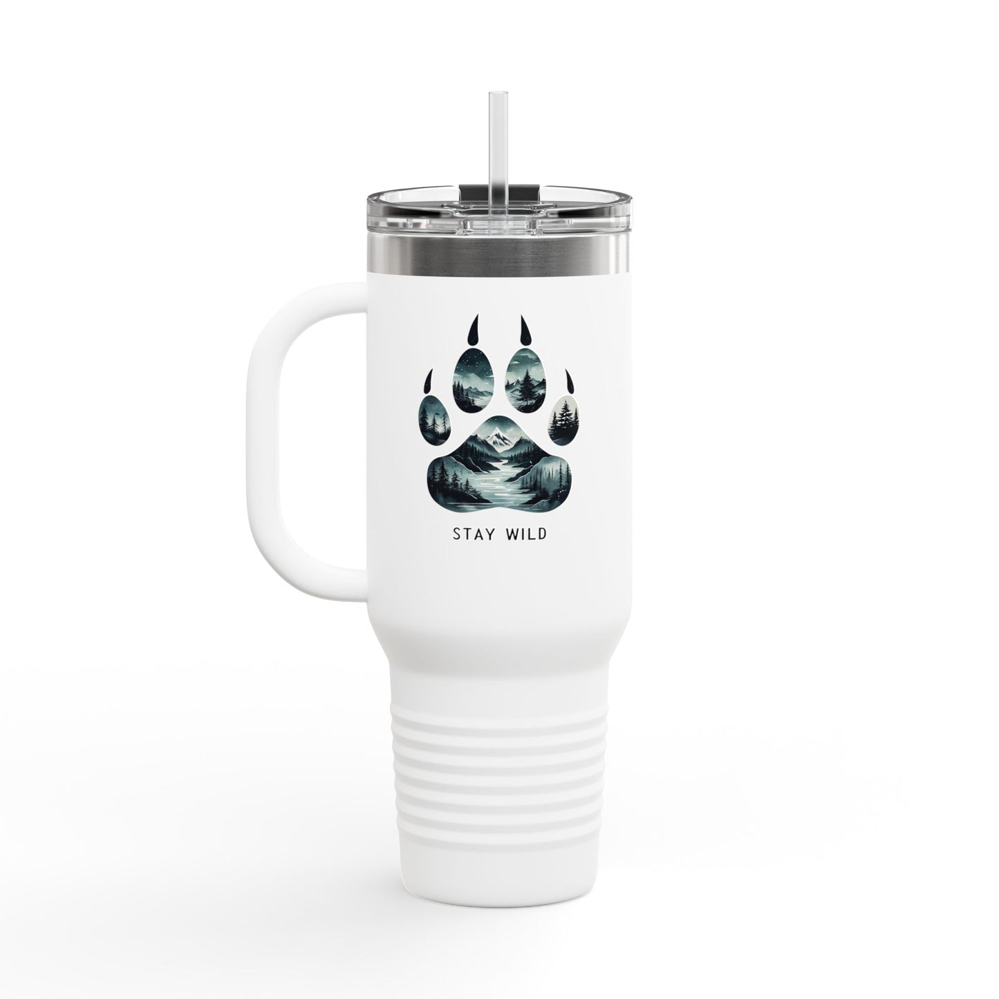 Stay Wild Insulated Travel Mug | 40oz Adventure Coffee Cup | Perfect for Nature Lovers, Camping, Road Trips, Gifts