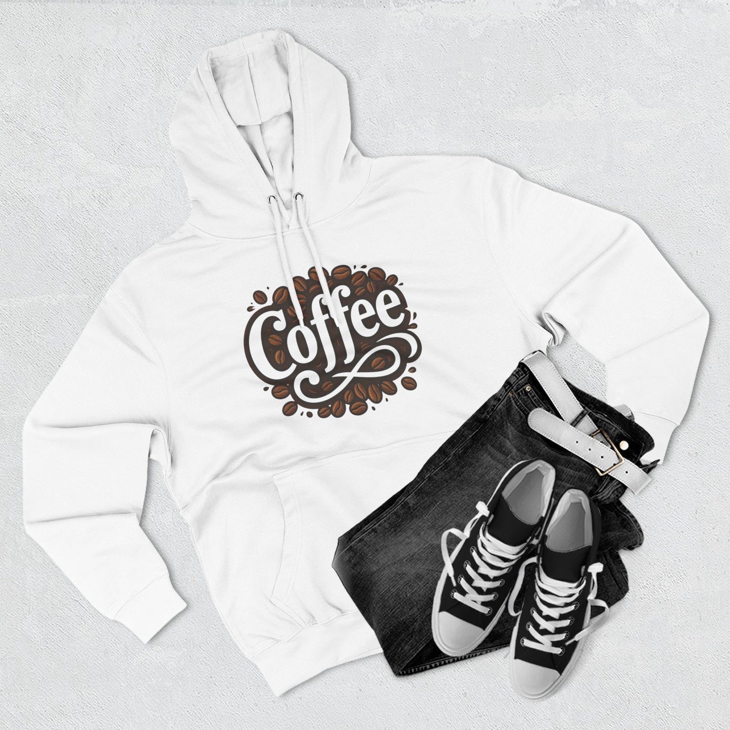 Coffee Lovers Three-Panel Fleece Hoodie, Cozy Sweatshirt, Perfect Gift for Coffee Enthusiasts, Ideal for Fall & Winter, Casual Wear