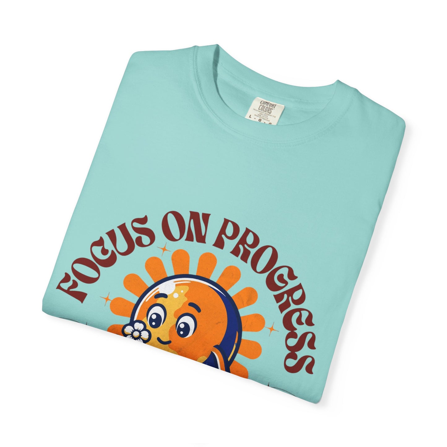 Motivational Unisex T-Shirt - "Focus on Progress, Push Through"