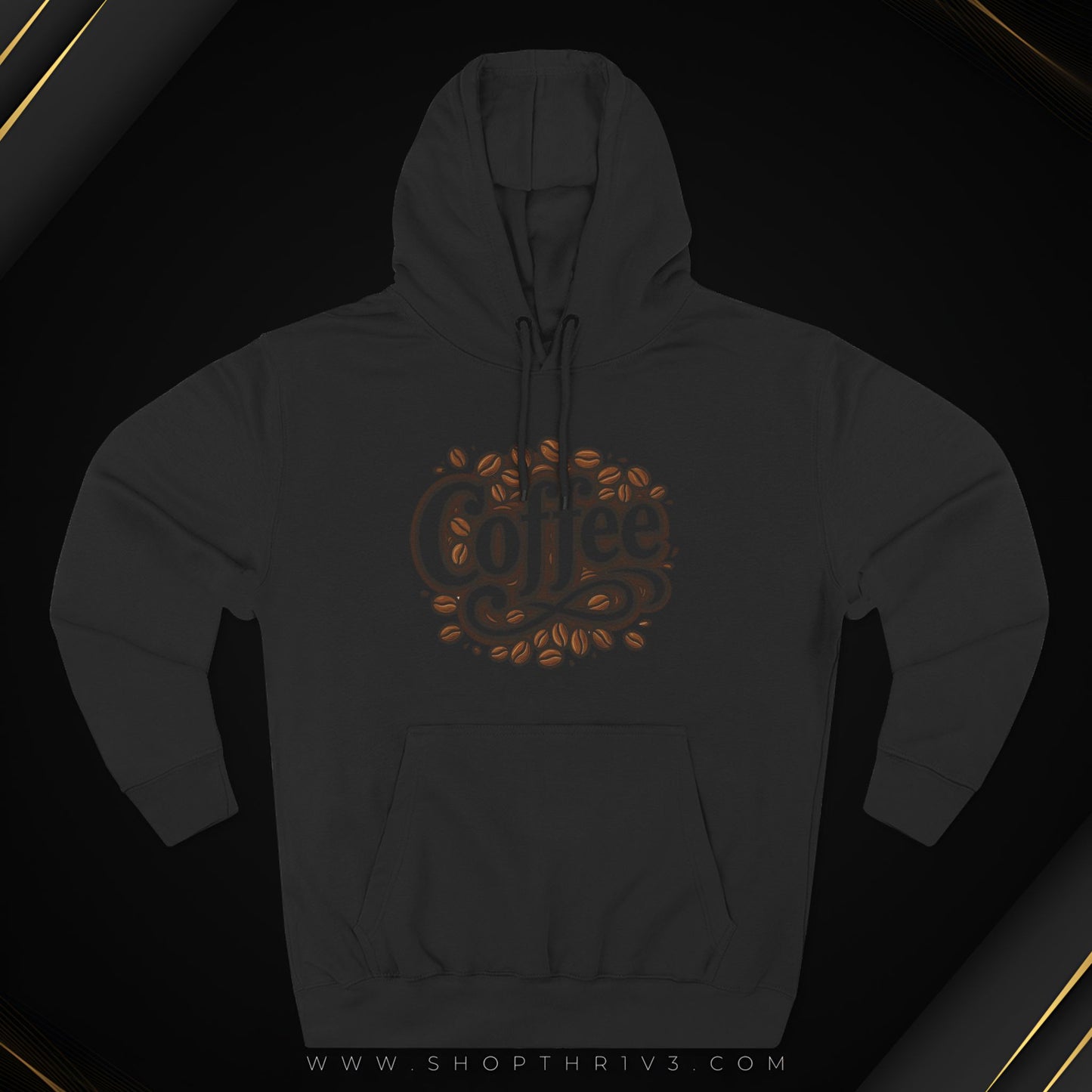 Coffee Lovers Three-Panel Fleece Hoodie, Cozy Sweatshirt, Perfect Gift for Coffee Enthusiasts, Ideal for Fall & Winter, Casual Wear