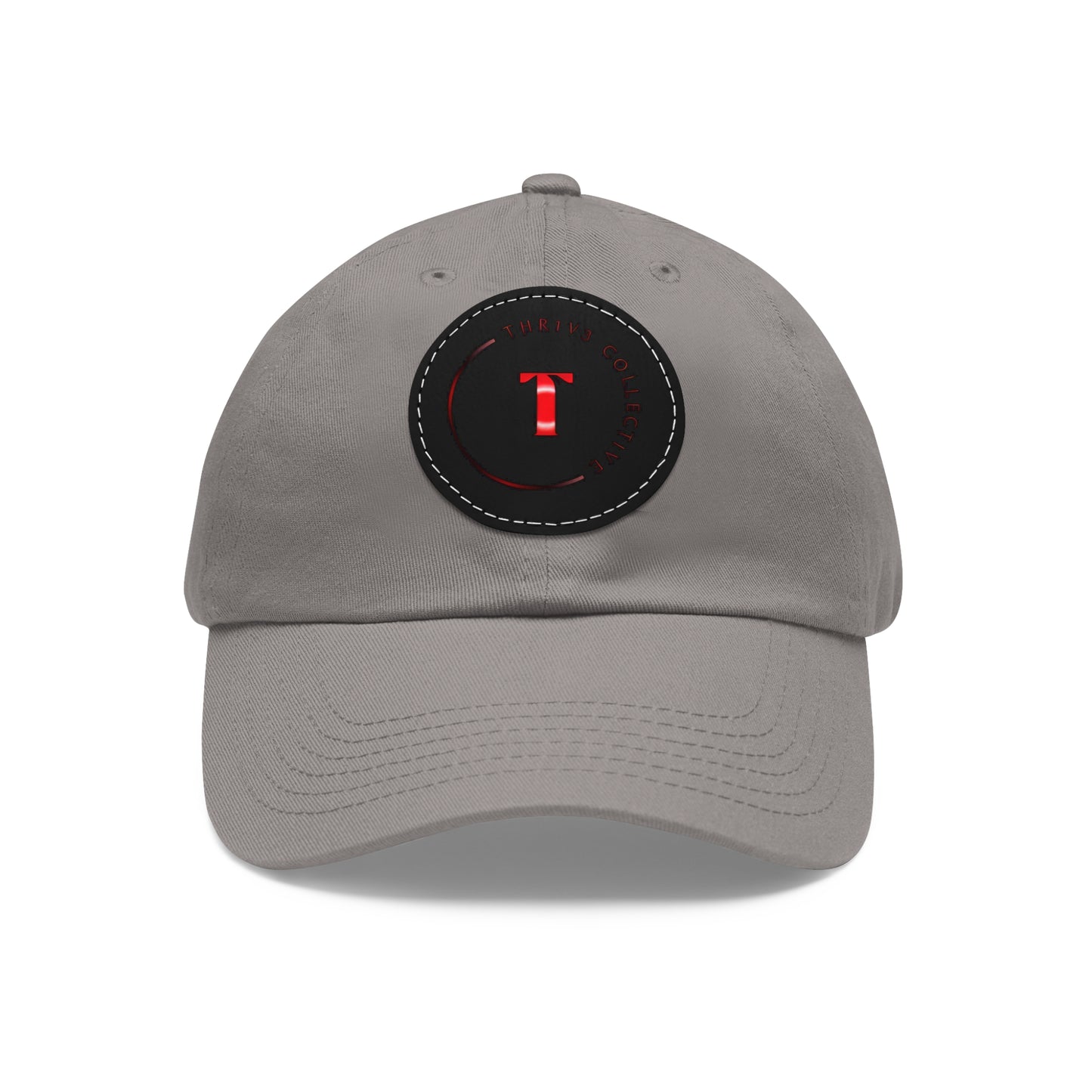 Dad Hat Leather Patch Round THR1V3 COLLECTIVE
