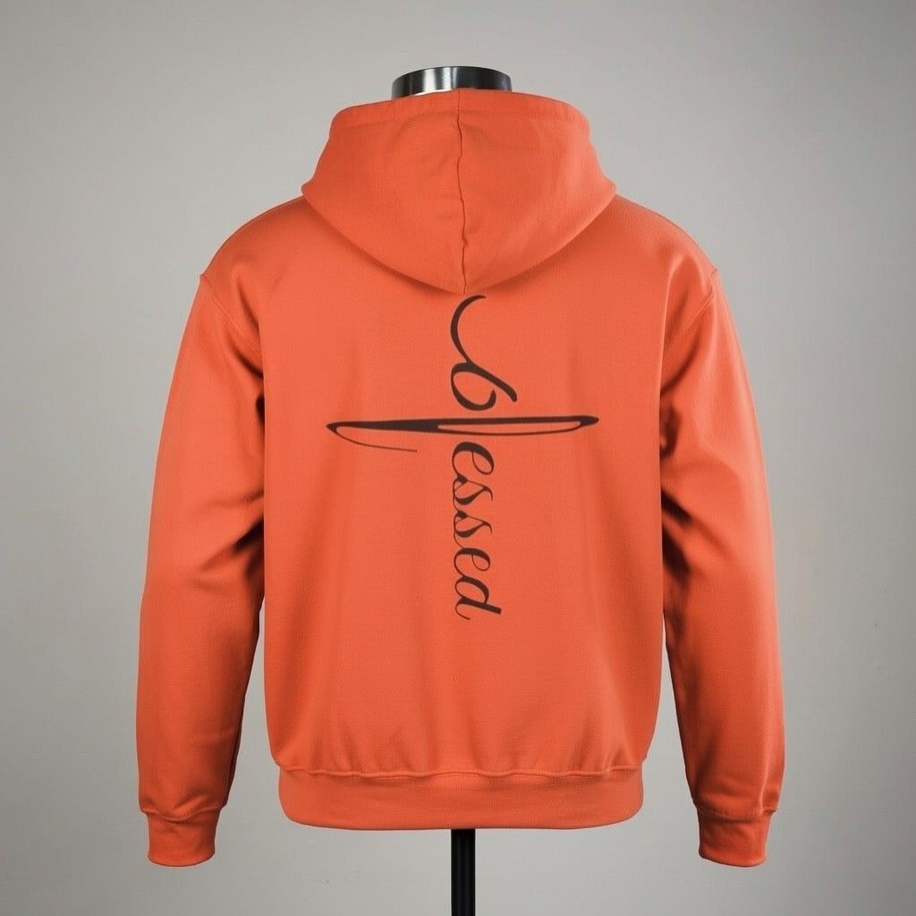 Blessed Cross Hoodie — Faith & Positivity Pullover