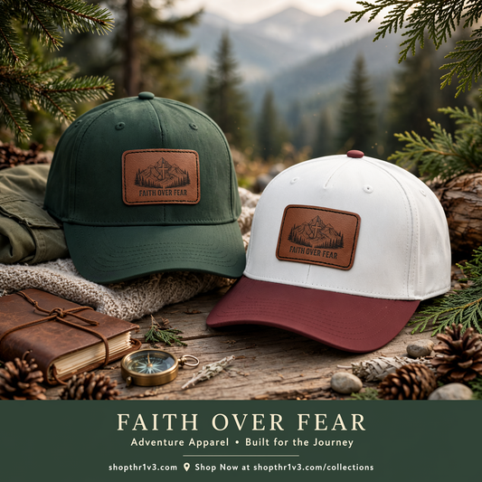 Faith Over Fear Leather Patch Baseball Cap