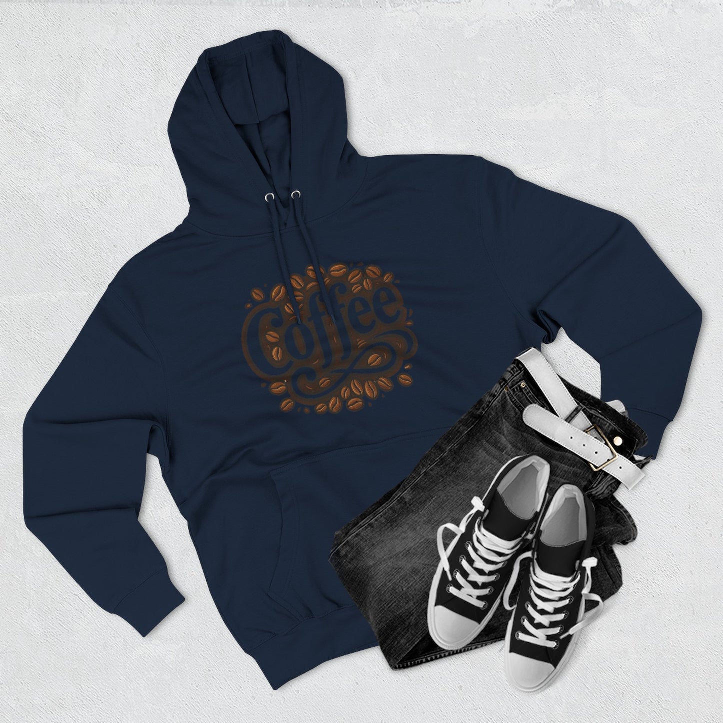 Coffee Lovers Three-Panel Fleece Hoodie, Cozy Sweatshirt, Perfect Gift for Coffee Enthusiasts, Ideal for Fall & Winter, Casual Wear