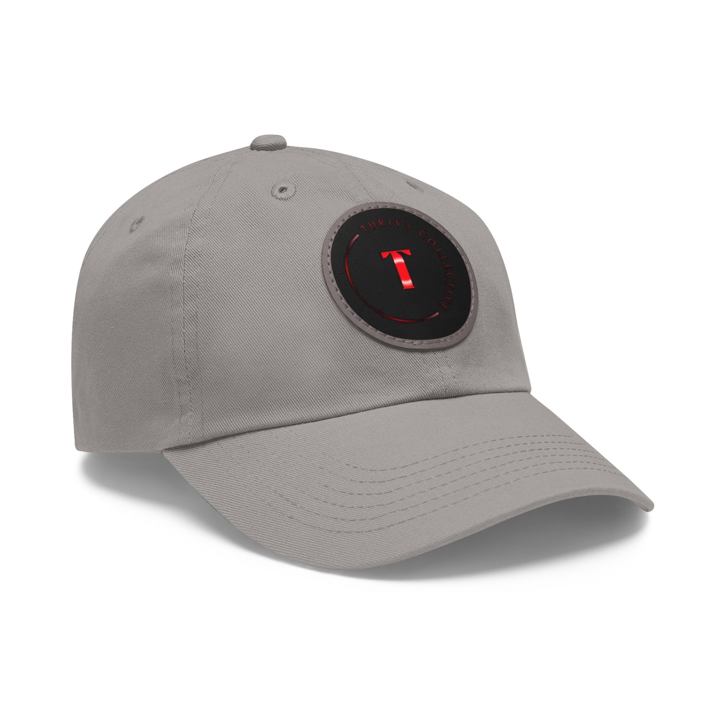 Dad Hat Leather Patch Round THR1V3 COLLECTIVE