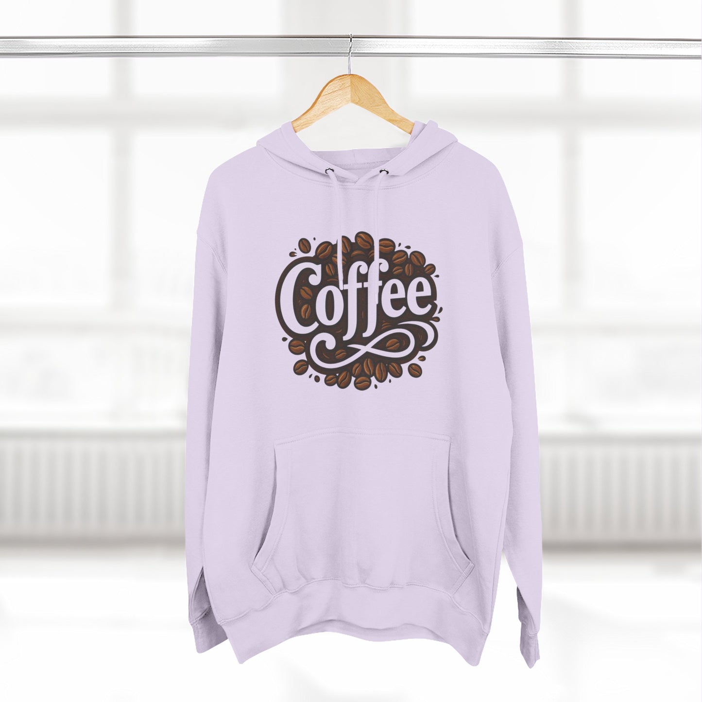 Coffee Lovers Three-Panel Fleece Hoodie, Cozy Sweatshirt, Perfect Gift for Coffee Enthusiasts, Ideal for Fall & Winter, Casual Wear