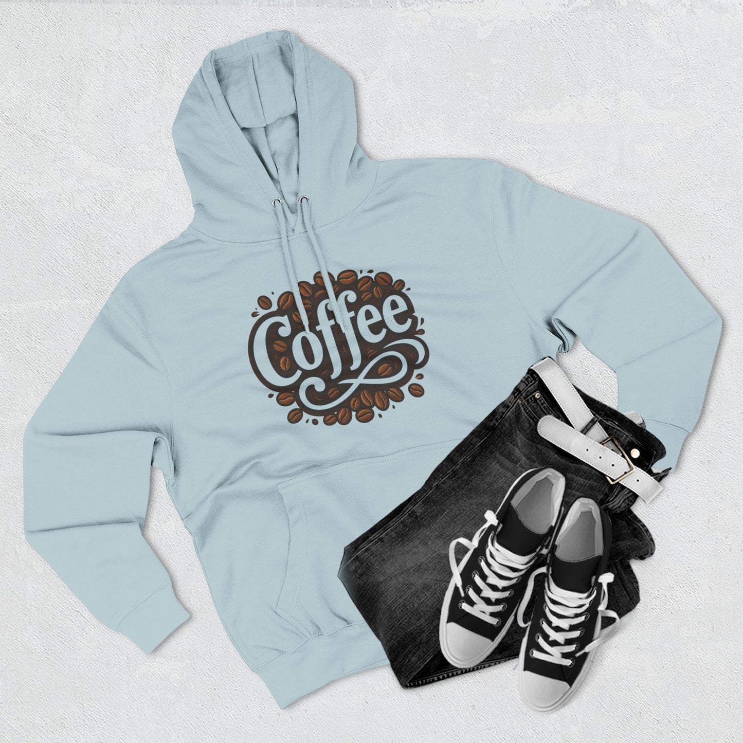 Coffee Lovers Three-Panel Fleece Hoodie, Cozy Sweatshirt, Perfect Gift for Coffee Enthusiasts, Ideal for Fall & Winter, Casual Wear