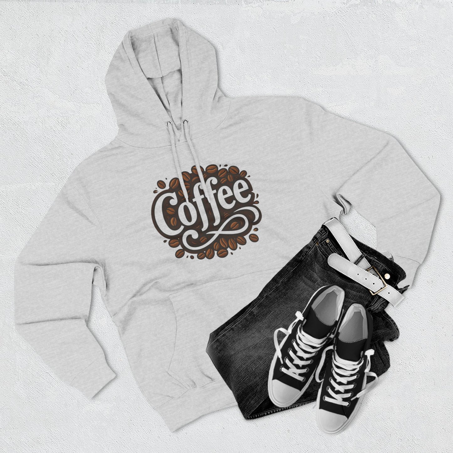 Coffee Lovers Three-Panel Fleece Hoodie, Cozy Sweatshirt, Perfect Gift for Coffee Enthusiasts, Ideal for Fall & Winter, Casual Wear
