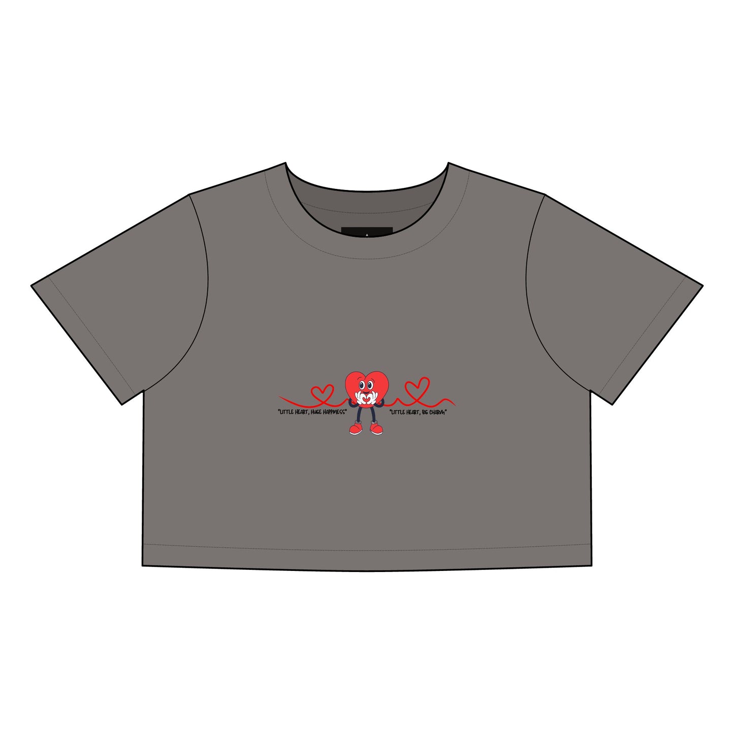 Crop Tee Heart Character Quotes