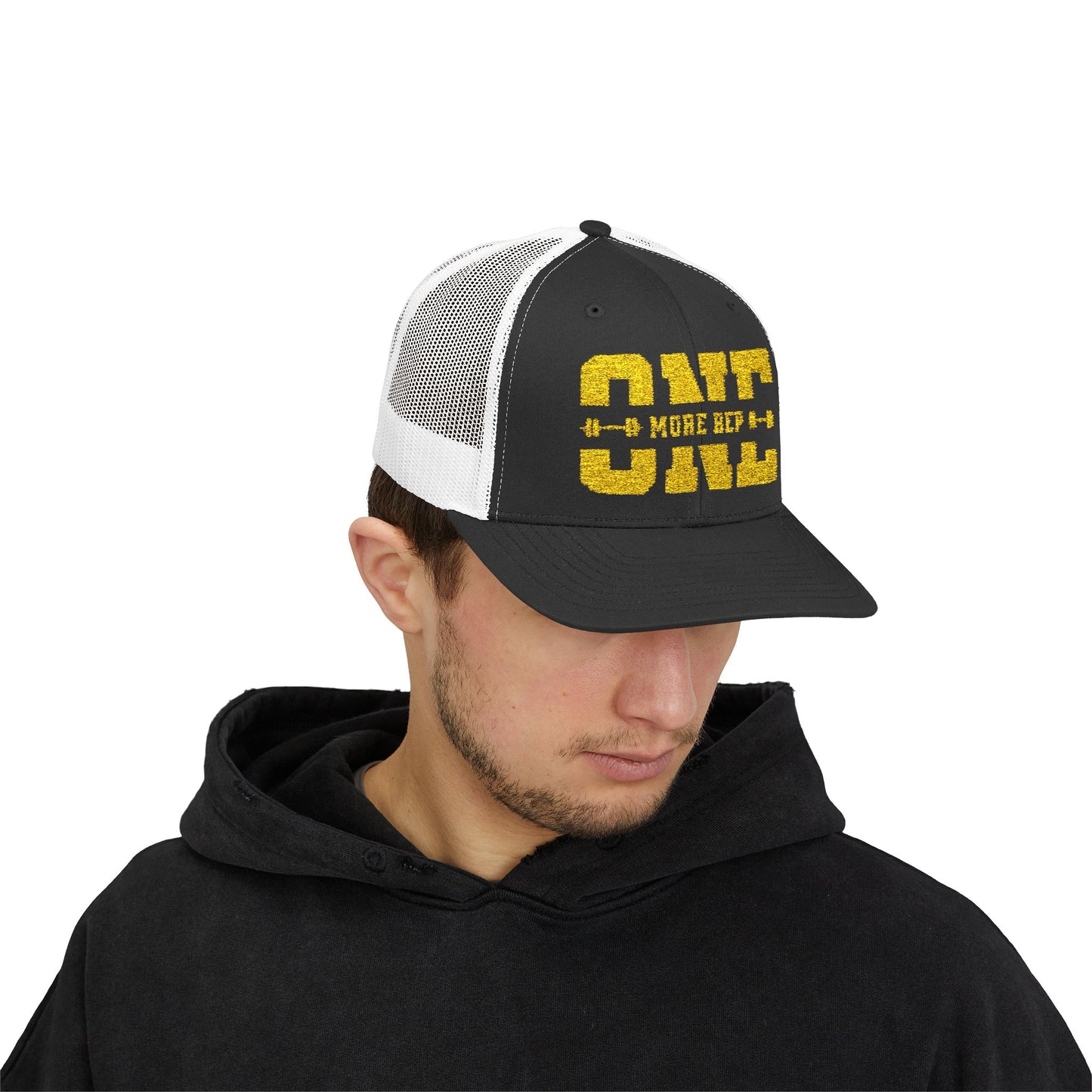 Motivational Gym Snapback Trucker Cap - "One More Rep"