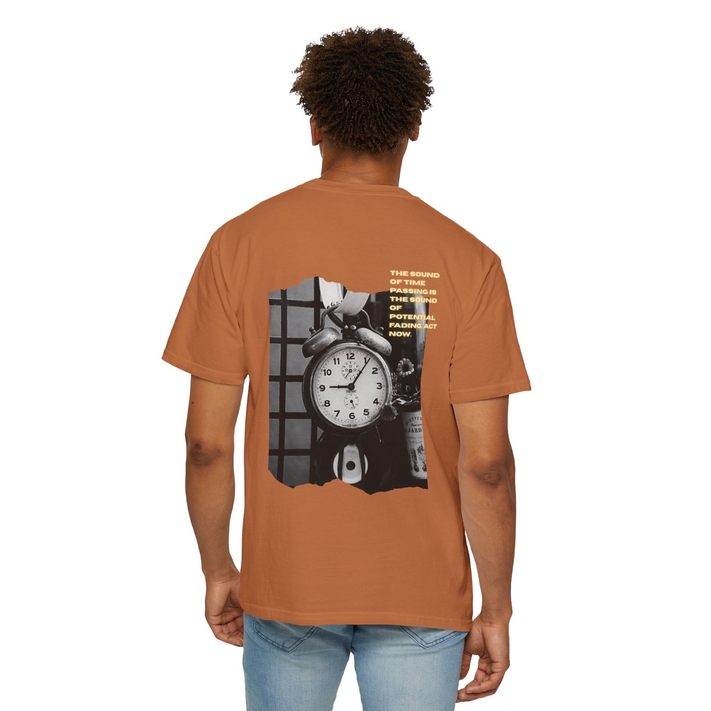 Motivational Garment-Dyed T-shirt - Emphasizing Value of Time