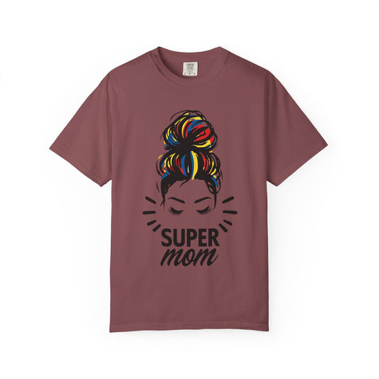 Supermom Women's Tee, Vibrant Bold Unisex T-shirt, Colorful Mother's Day Shirt, Embrace Mom Gift, Fun Graphic Tees for Her