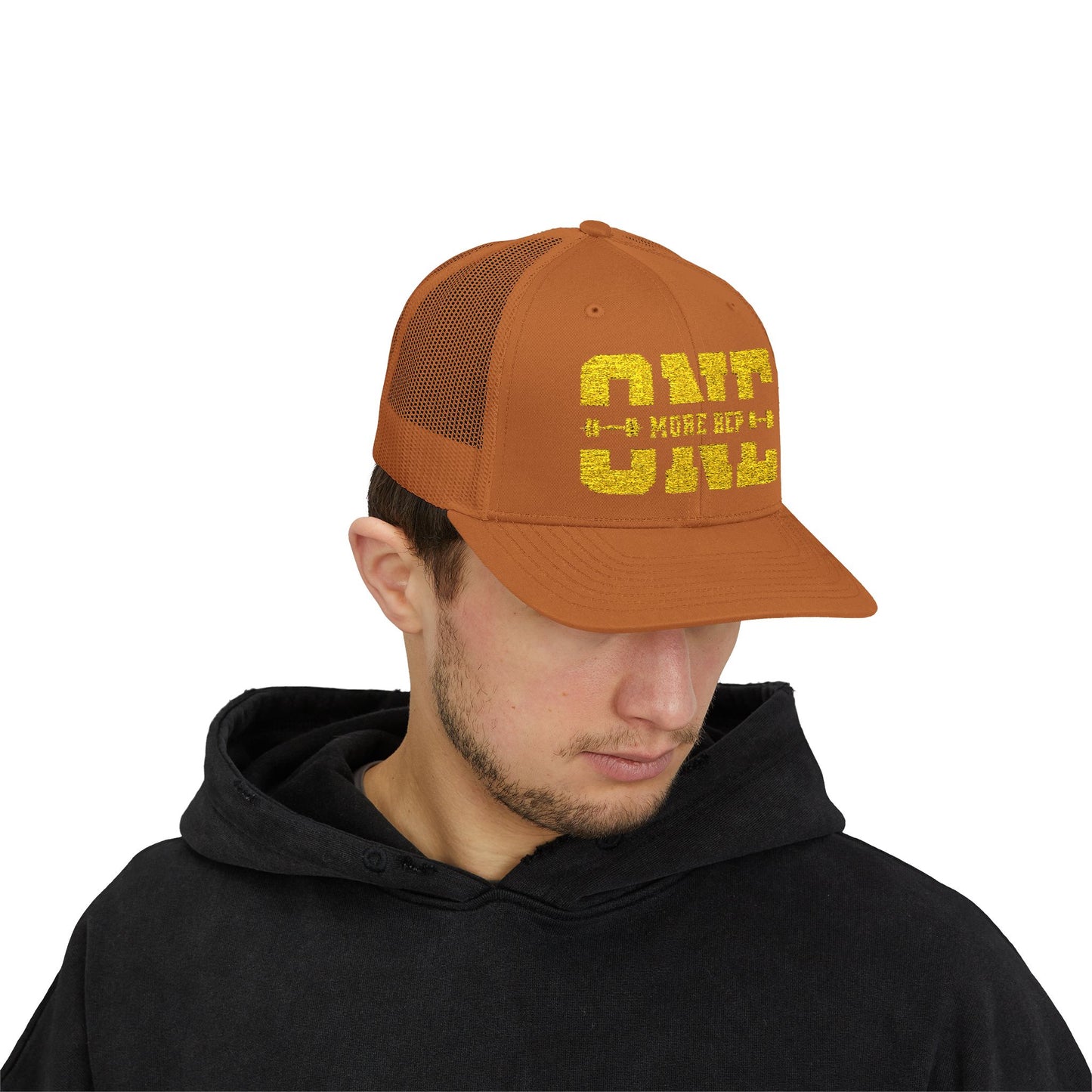 Motivational Gym Snapback Trucker Cap - "One More Rep"