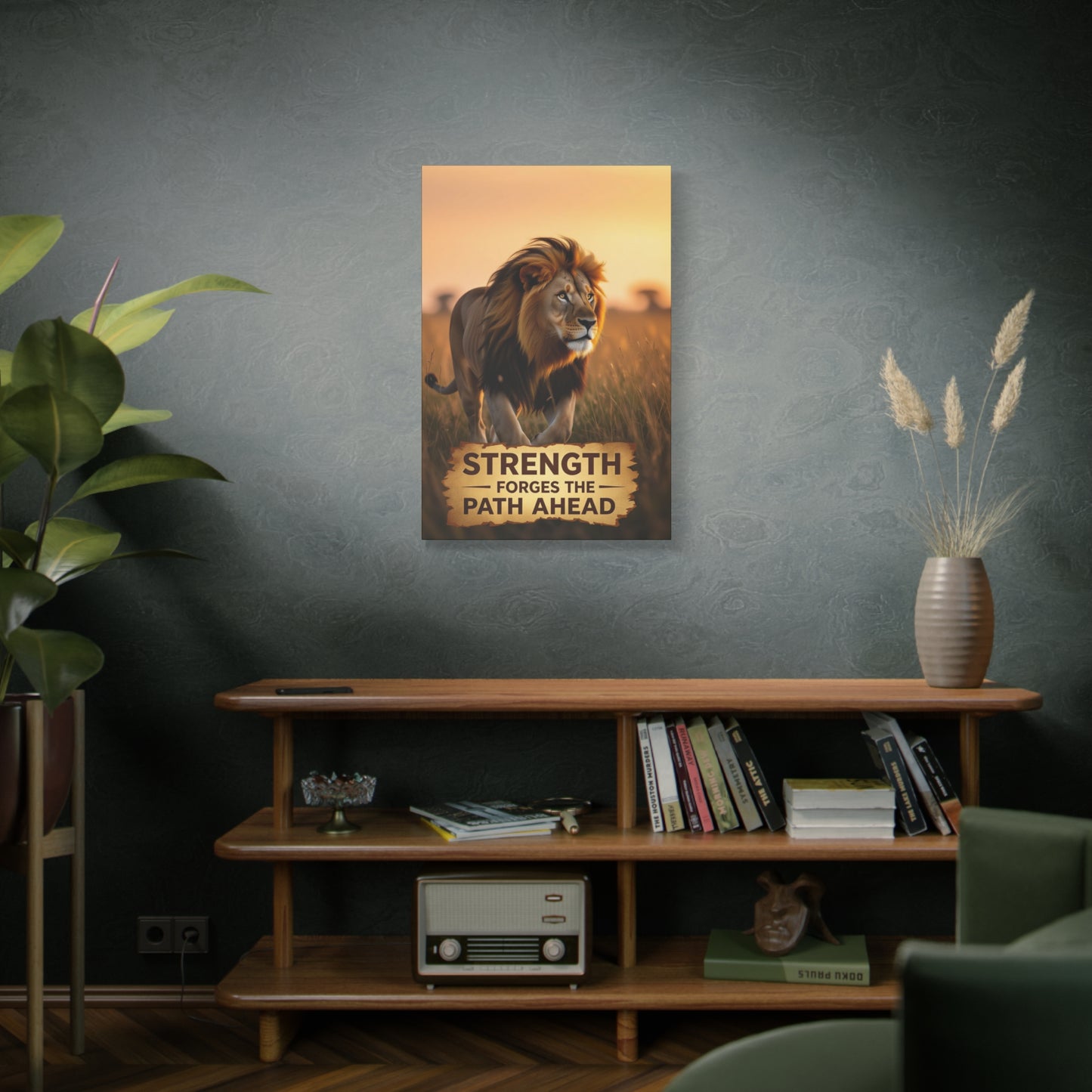 Inspirational Lion Canvas Print, Strength Motivational Wall Art, Home Decor, Lion Artwork, Gift for Nature Lovers, Leadership Inspiration