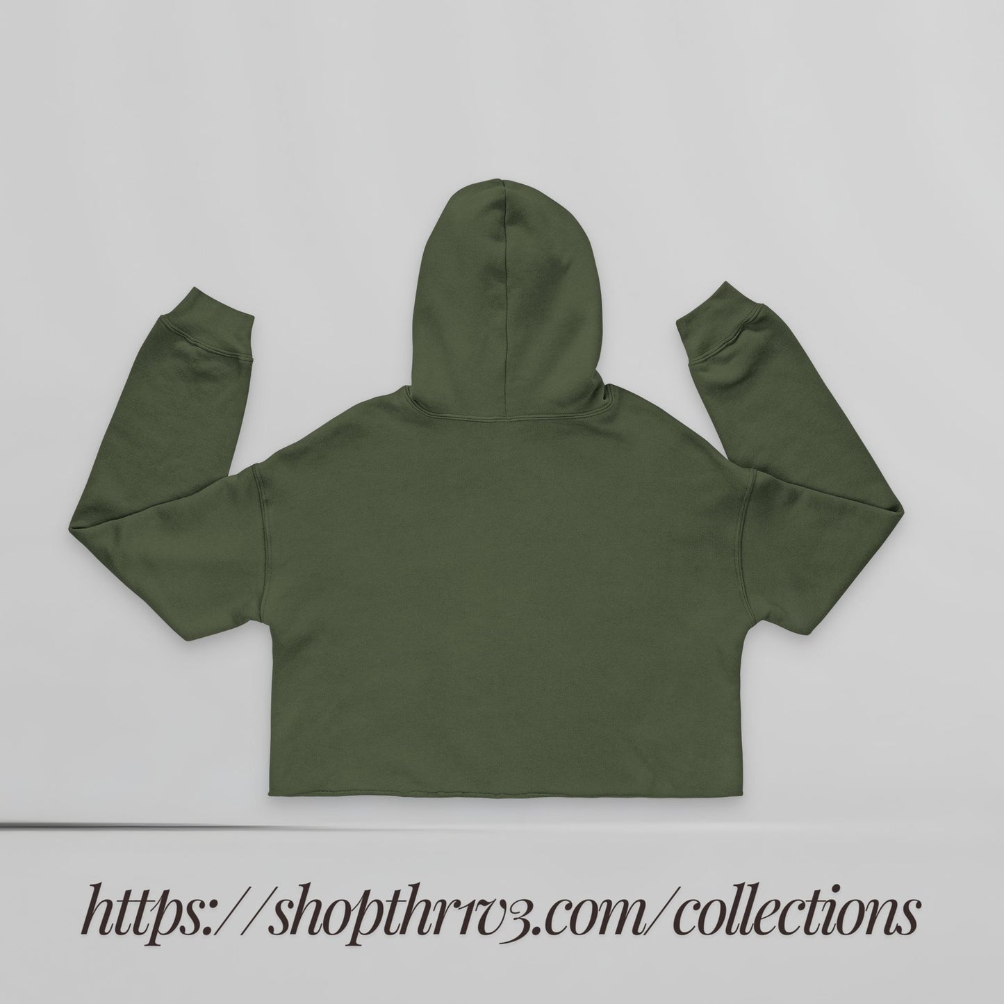 Women's Cropped Hoodie — Glowing Wolf Paw Graphic