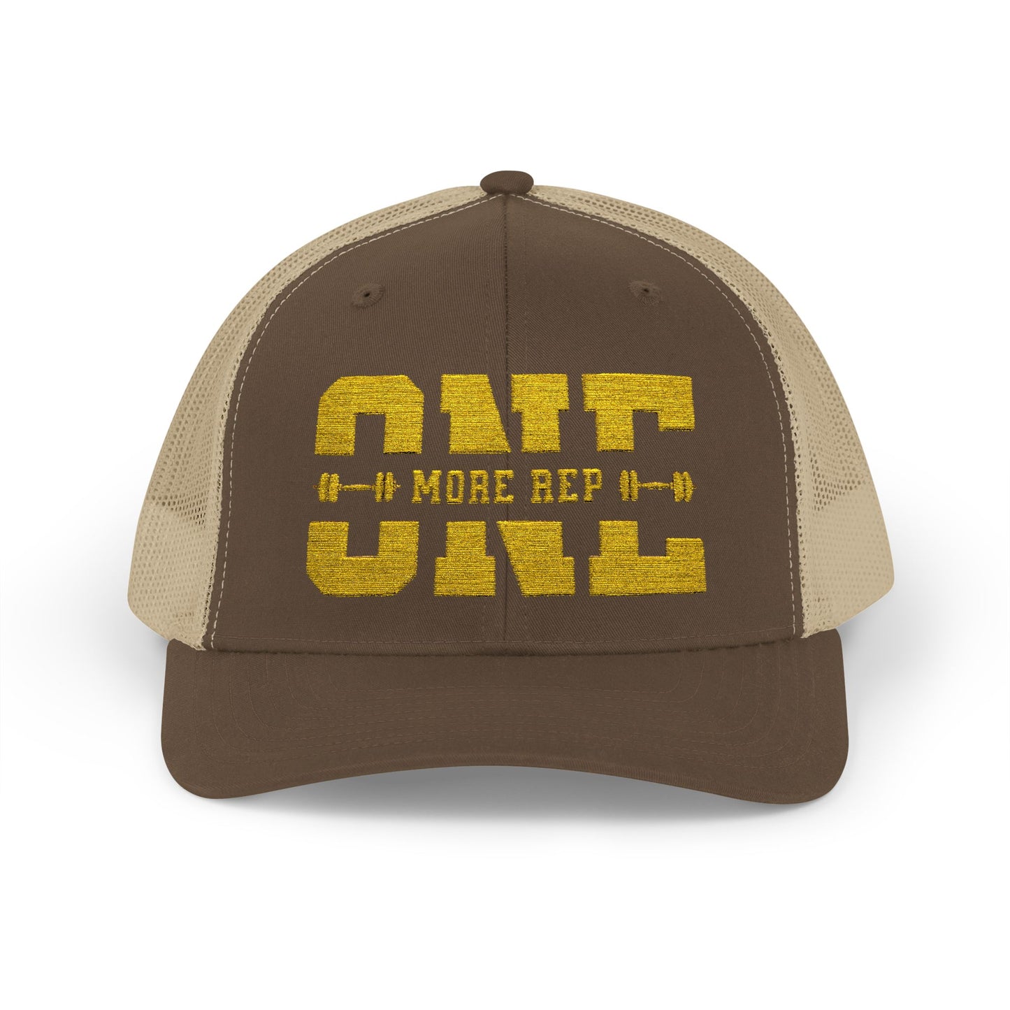Motivational Gym Snapback Trucker Cap - "One More Rep"