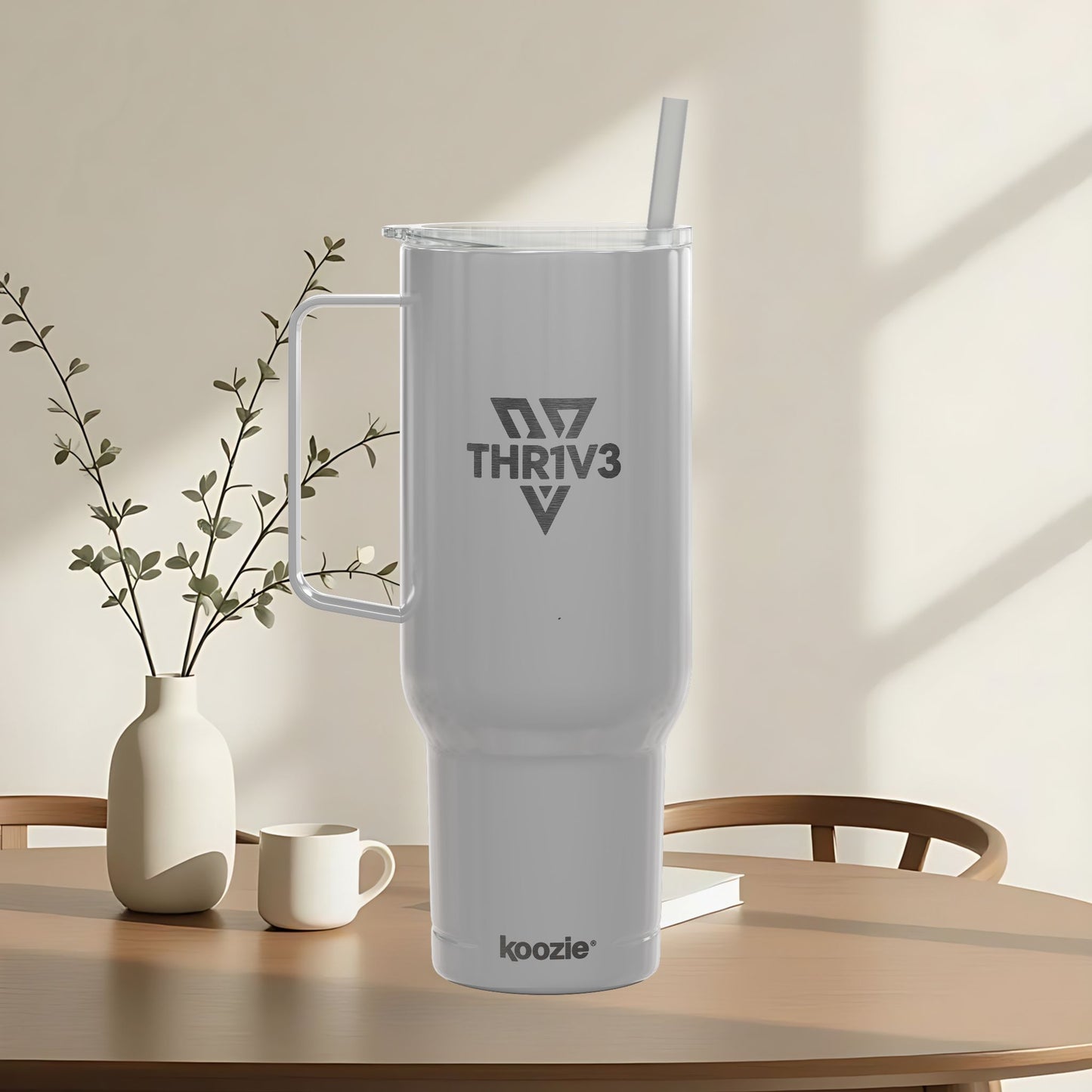 Insulated Tumbler, Engraved THR1V3 Sharp Logo, 40oz