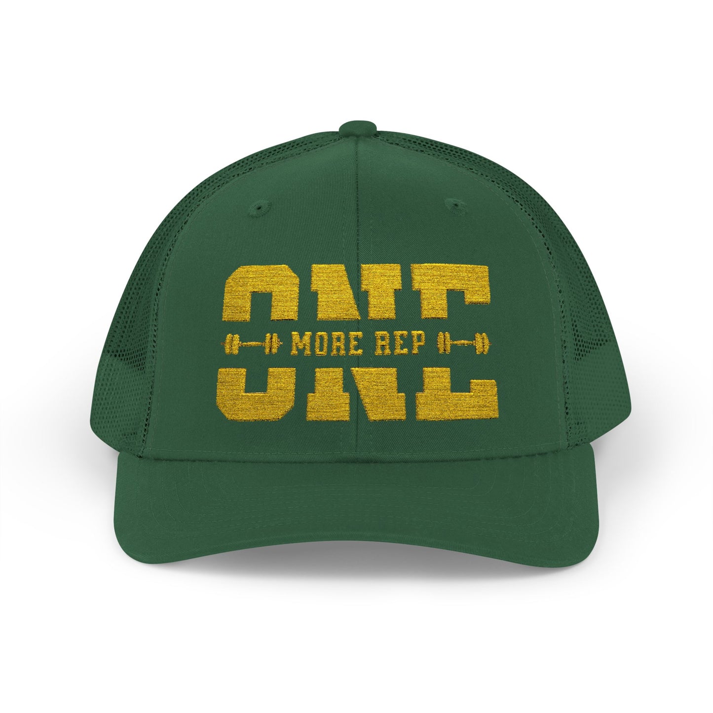 Motivational Gym Snapback Trucker Cap - "One More Rep"