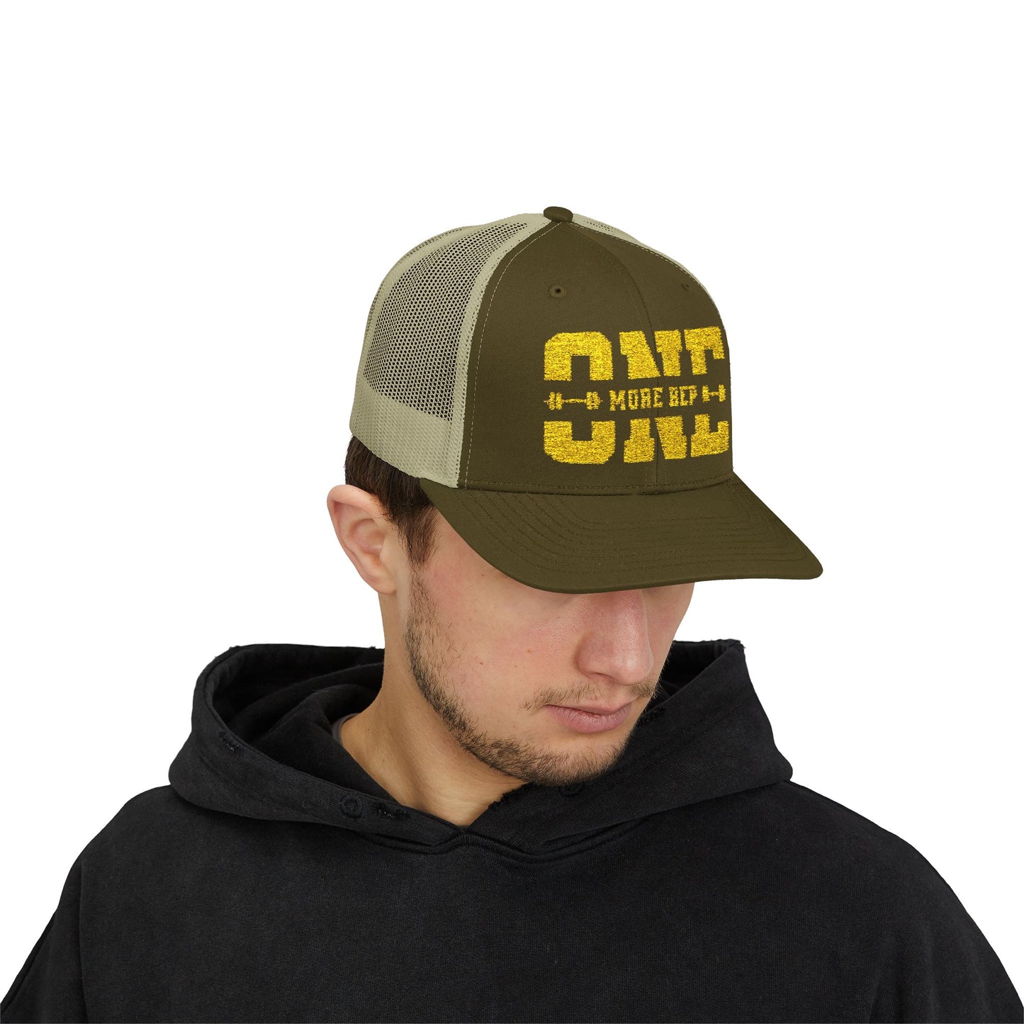 Motivational Gym Snapback Trucker Cap - "One More Rep"