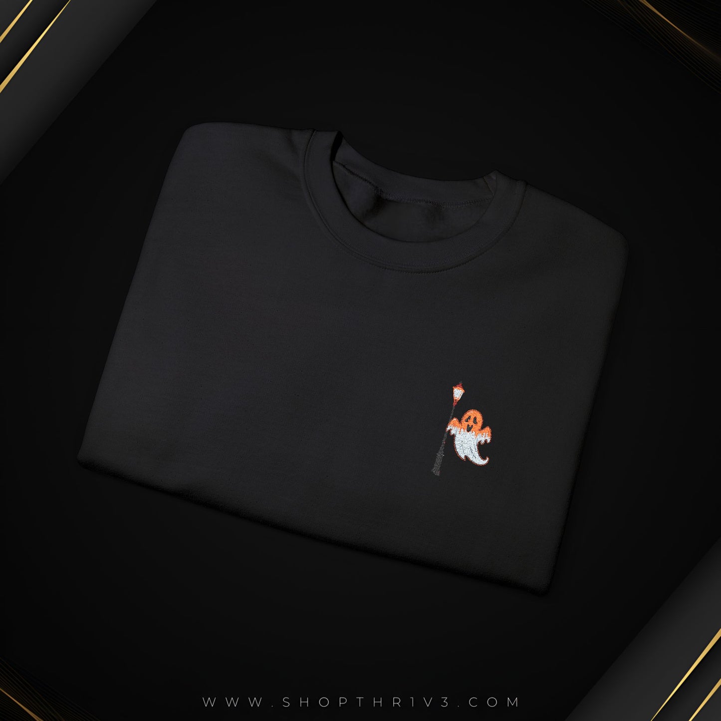 Embroidered Ghost Crewneck Sweatshirt