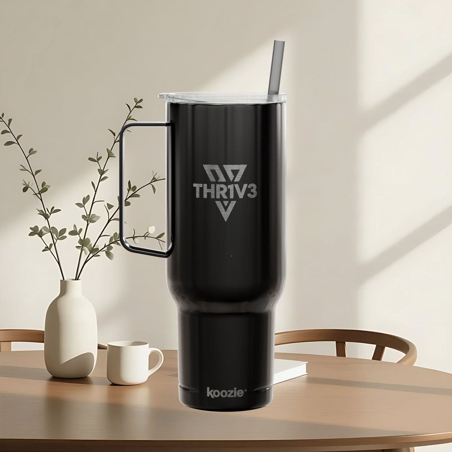Insulated Tumbler, Engraved THR1V3 Sharp Logo, 40oz