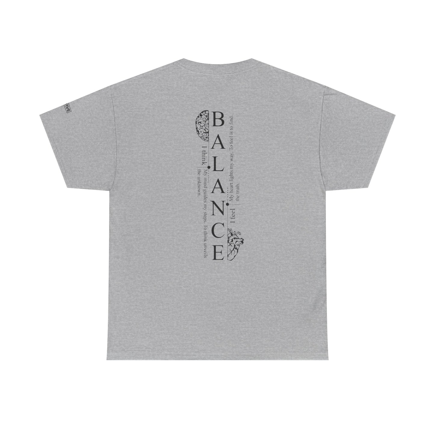 Balance Graphic Tee — Minimal Yin Yang Design with 'BALANCE' Typography