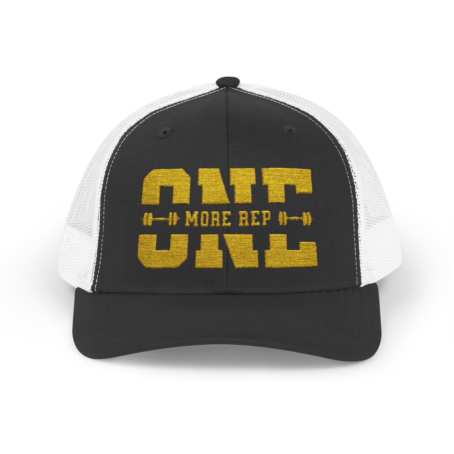 Motivational Gym Snapback Trucker Cap - "One More Rep"
