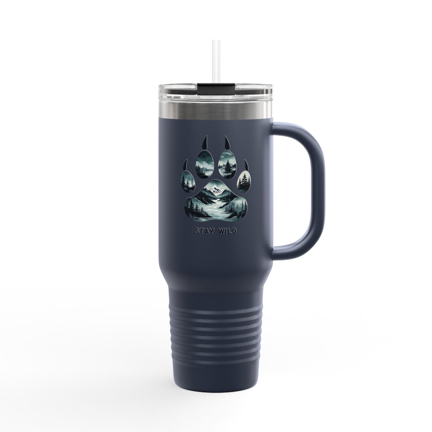 Stay Wild Insulated Travel Mug | 40oz Adventure Coffee Cup | Perfect for Nature Lovers, Camping, Road Trips, Gifts