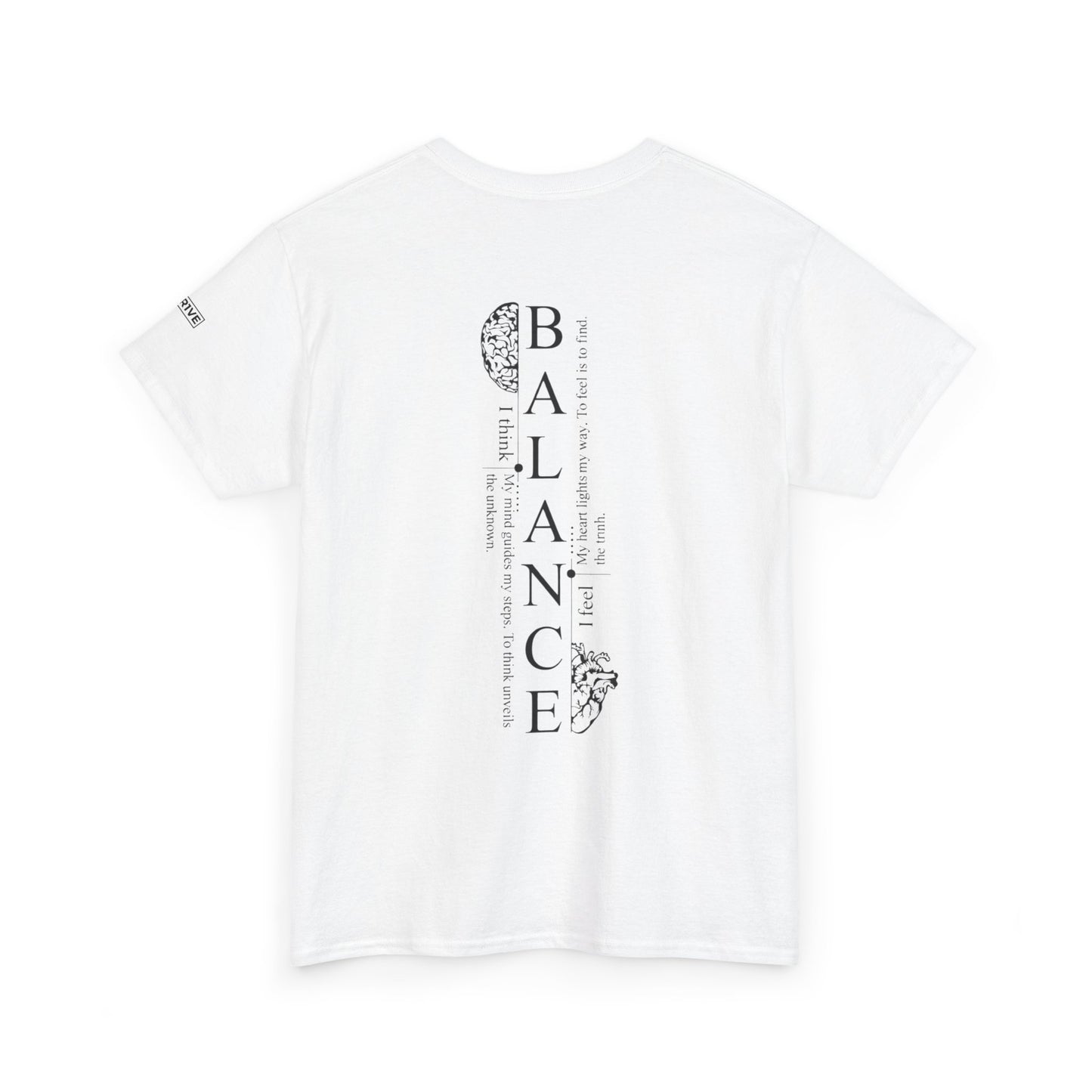 Balance Graphic Tee — Minimal Yin Yang Design with 'BALANCE' Typography