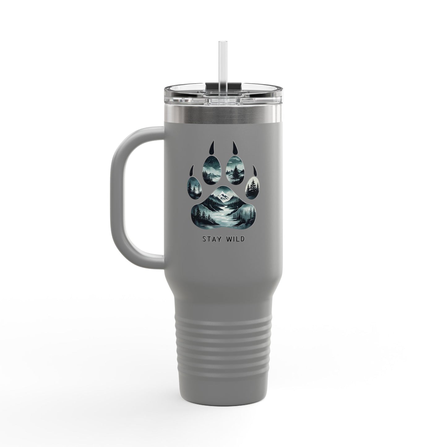 Stay Wild Insulated Travel Mug | 40oz Adventure Coffee Cup | Perfect for Nature Lovers, Camping, Road Trips, Gifts