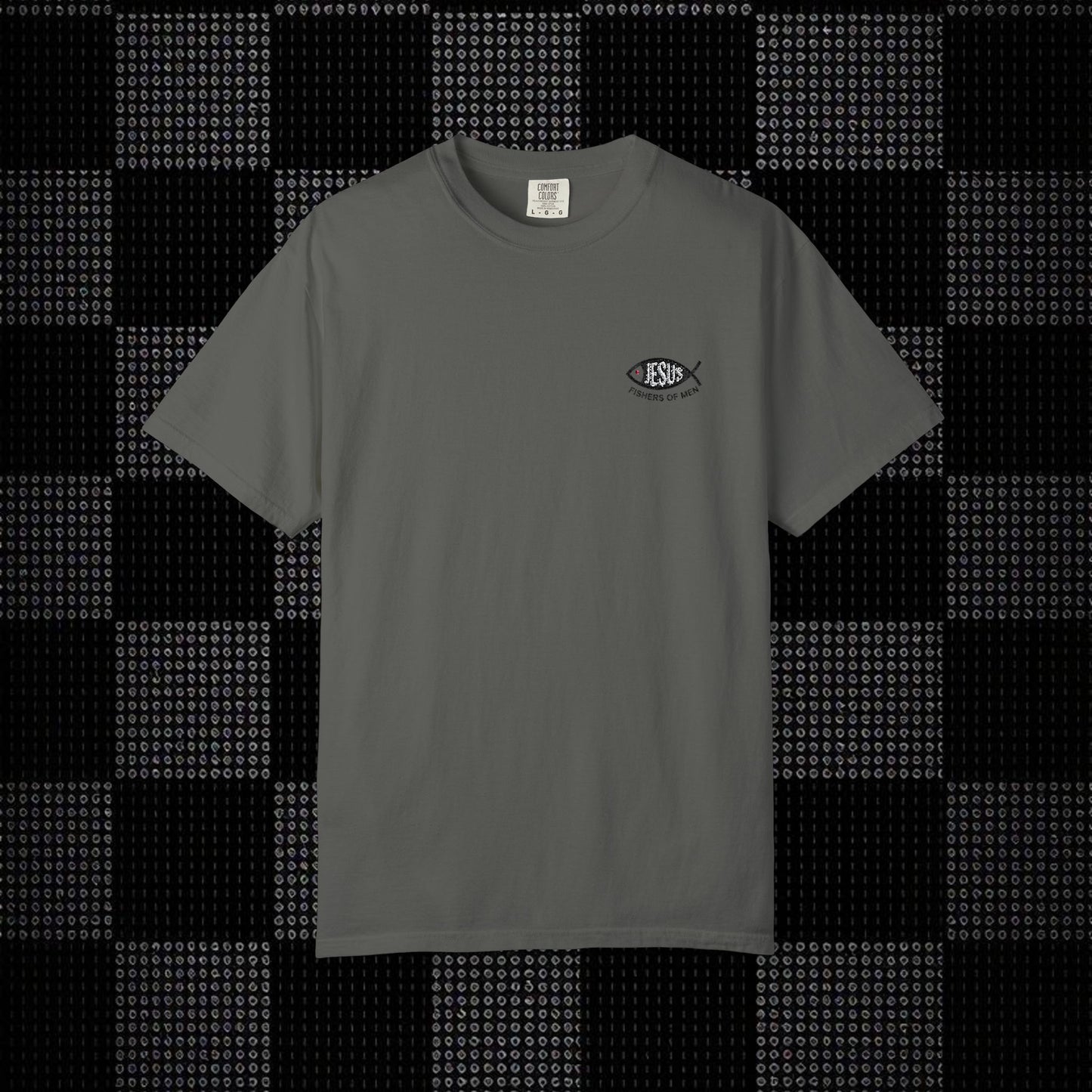Embroidered Ichthys Jesus Fish T-Shirt with Fishers of Men | Christian Faith Symbol Unisex Tee