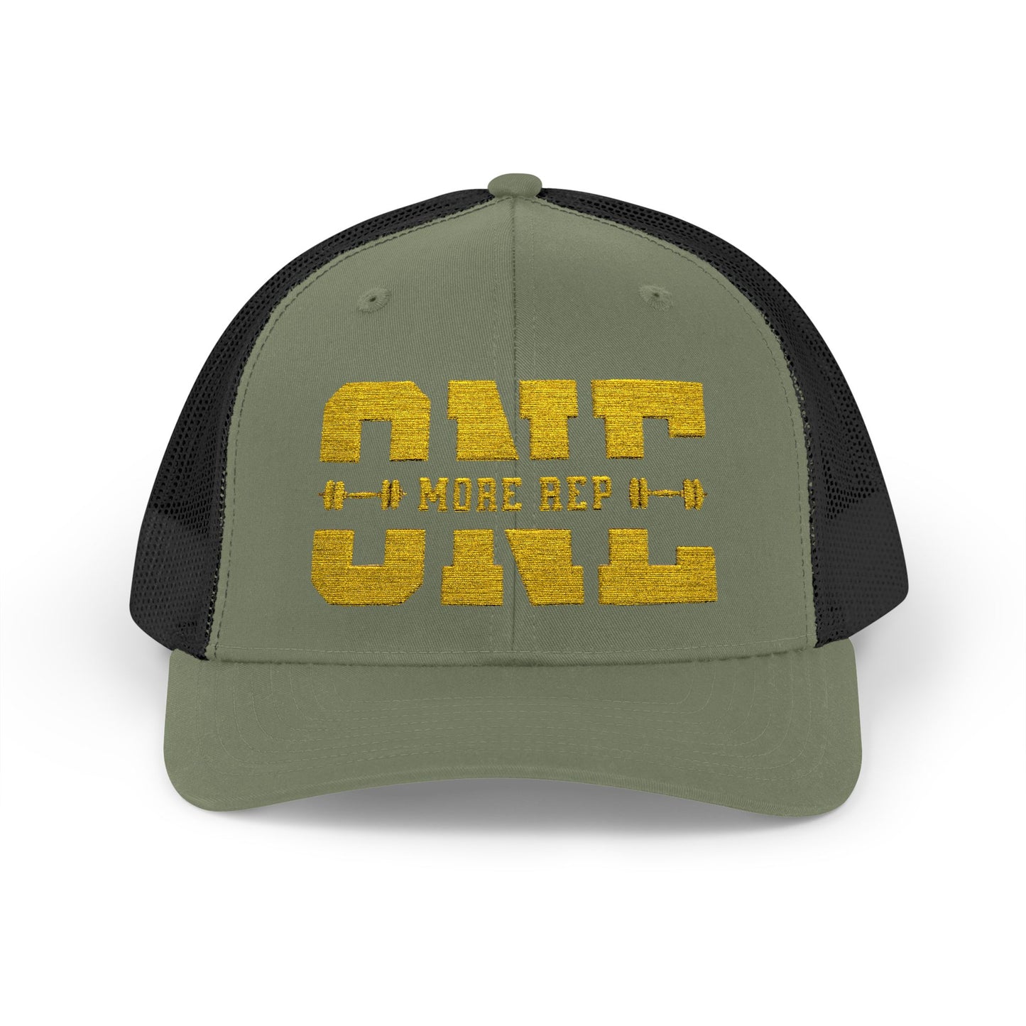 Motivational Gym Snapback Trucker Cap - "One More Rep"