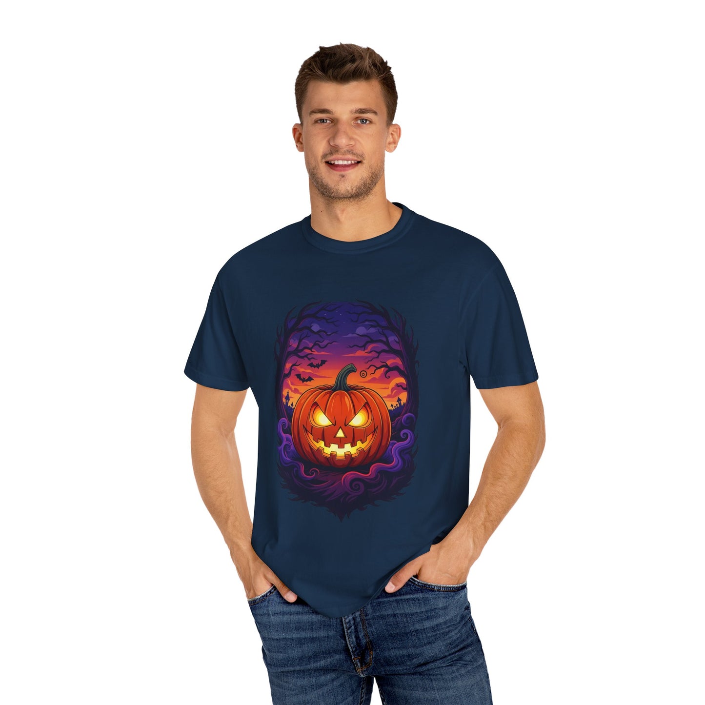 Halloween Pumpkin Graphic Tee, Unisex T-Shirt for Fall, Spooky Season Apparel, Trick or Treat Gift, Comfortable Everyday Wear