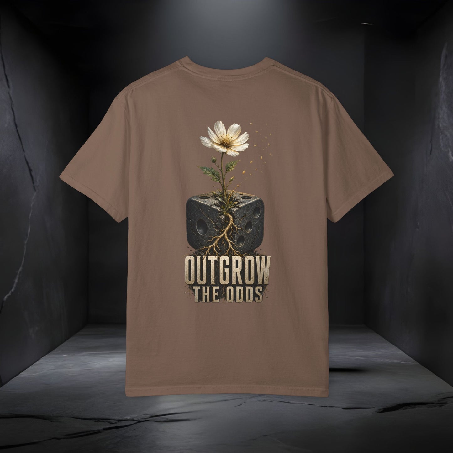 Outgrow The Odds T-Shirt — Inspirational Flower Growth Graphic Tee