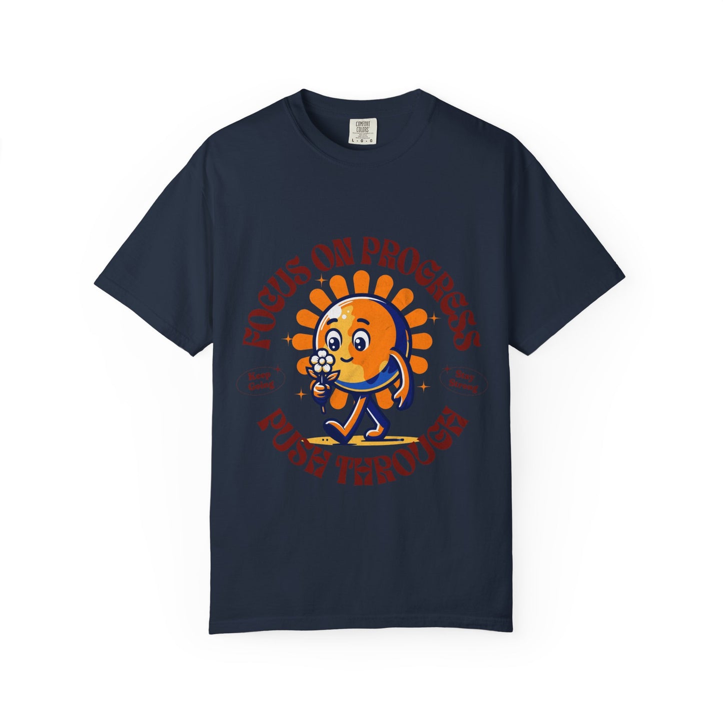 Motivational Unisex T-Shirt - "Focus on Progress, Push Through"
