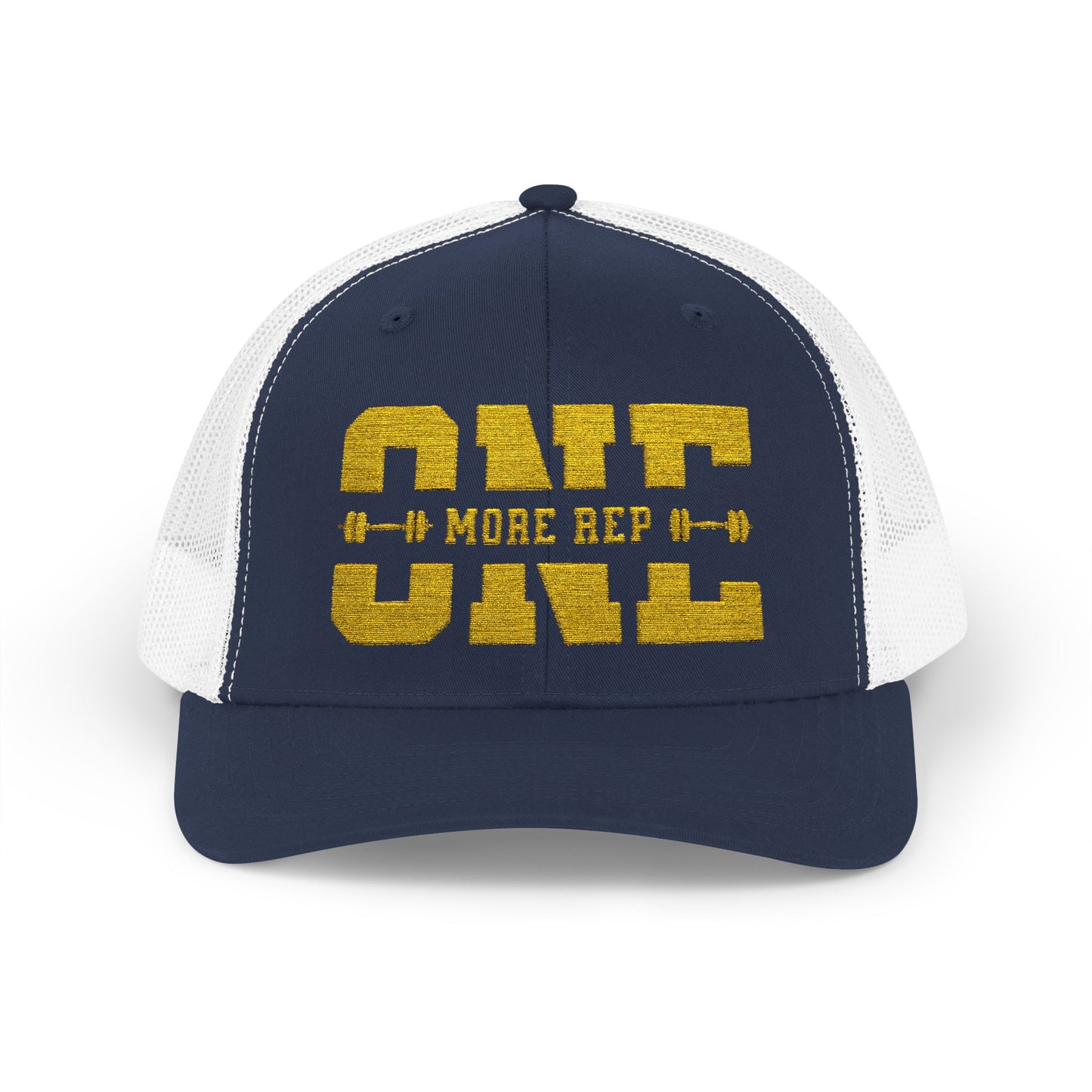 Motivational Gym Snapback Trucker Cap - "One More Rep"