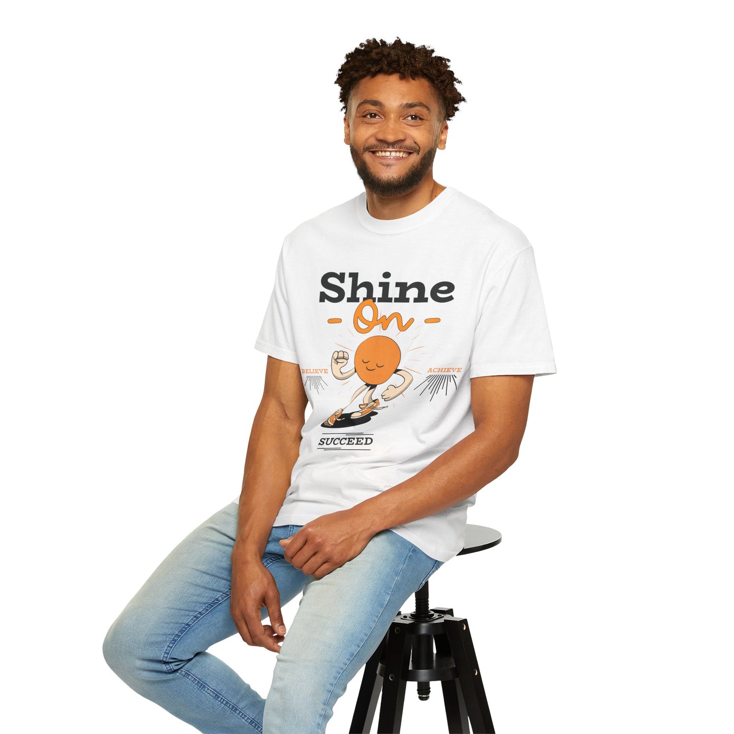 Shine On Unisex T-Shirt, Motivational Tee, Gift for Everyone, Casual Wear, Positive Vibes, Everyday Inspiration