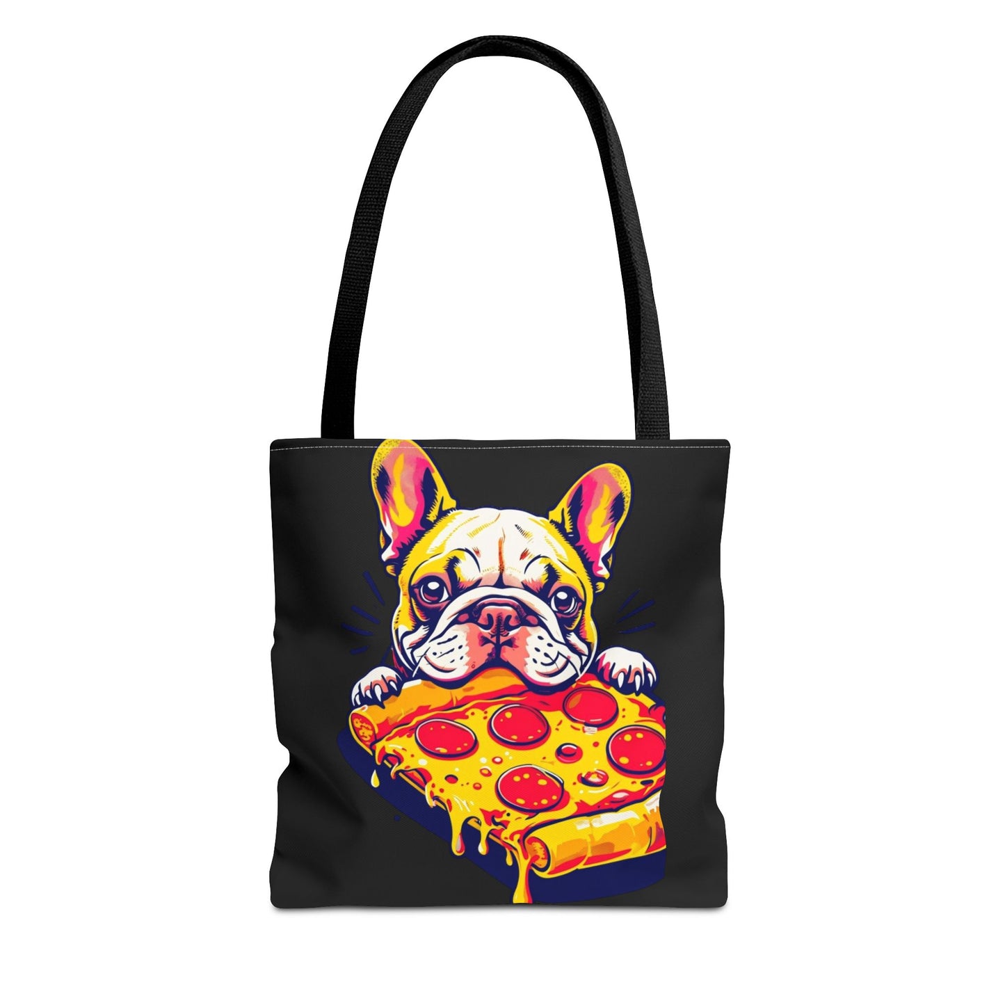 Funny French Bulldog Pizza Tote Bag - Perfect for Dog Lovers & Foodies