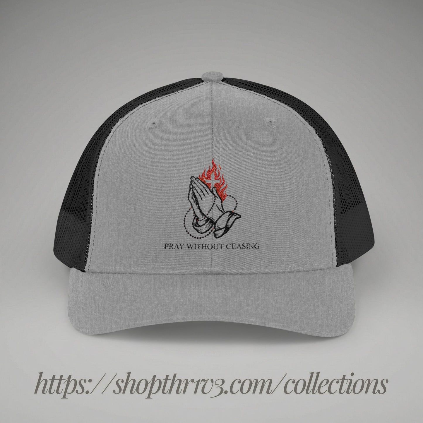 Praying Hands Trucker Cap — Faith-Inspired Snapback Hat