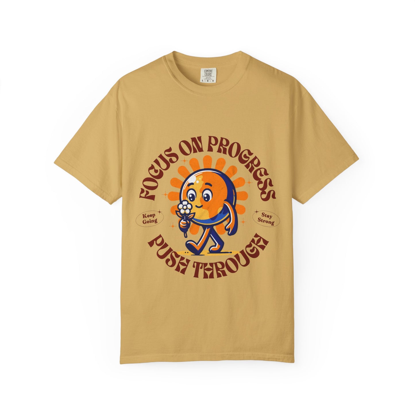 Motivational Unisex T-Shirt - "Focus on Progress, Push Through"