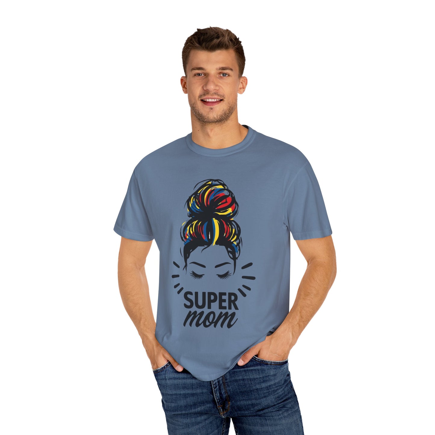 Supermom Women's Tee, Vibrant Bold Unisex T-shirt, Colorful Mother's Day Shirt, Embrace Mom Gift, Fun Graphic Tees for Her