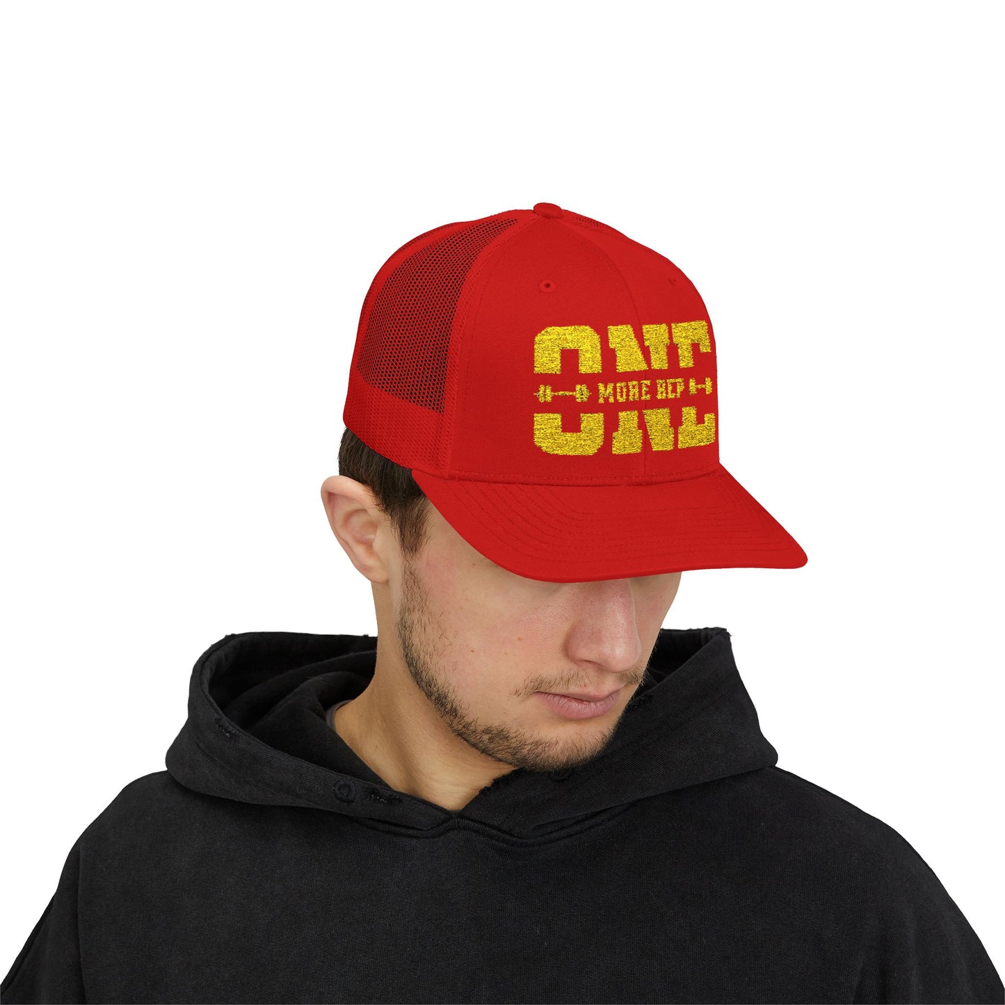 Motivational Gym Snapback Trucker Cap - "One More Rep"