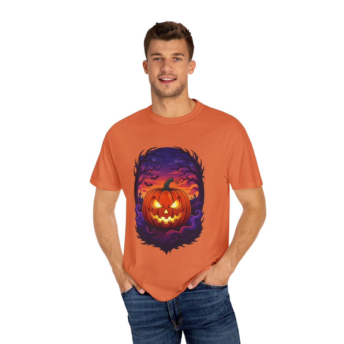 Halloween Pumpkin Graphic Tee, Unisex T-Shirt for Fall, Spooky Season Apparel, Trick or Treat Gift, Comfortable Everyday Wear