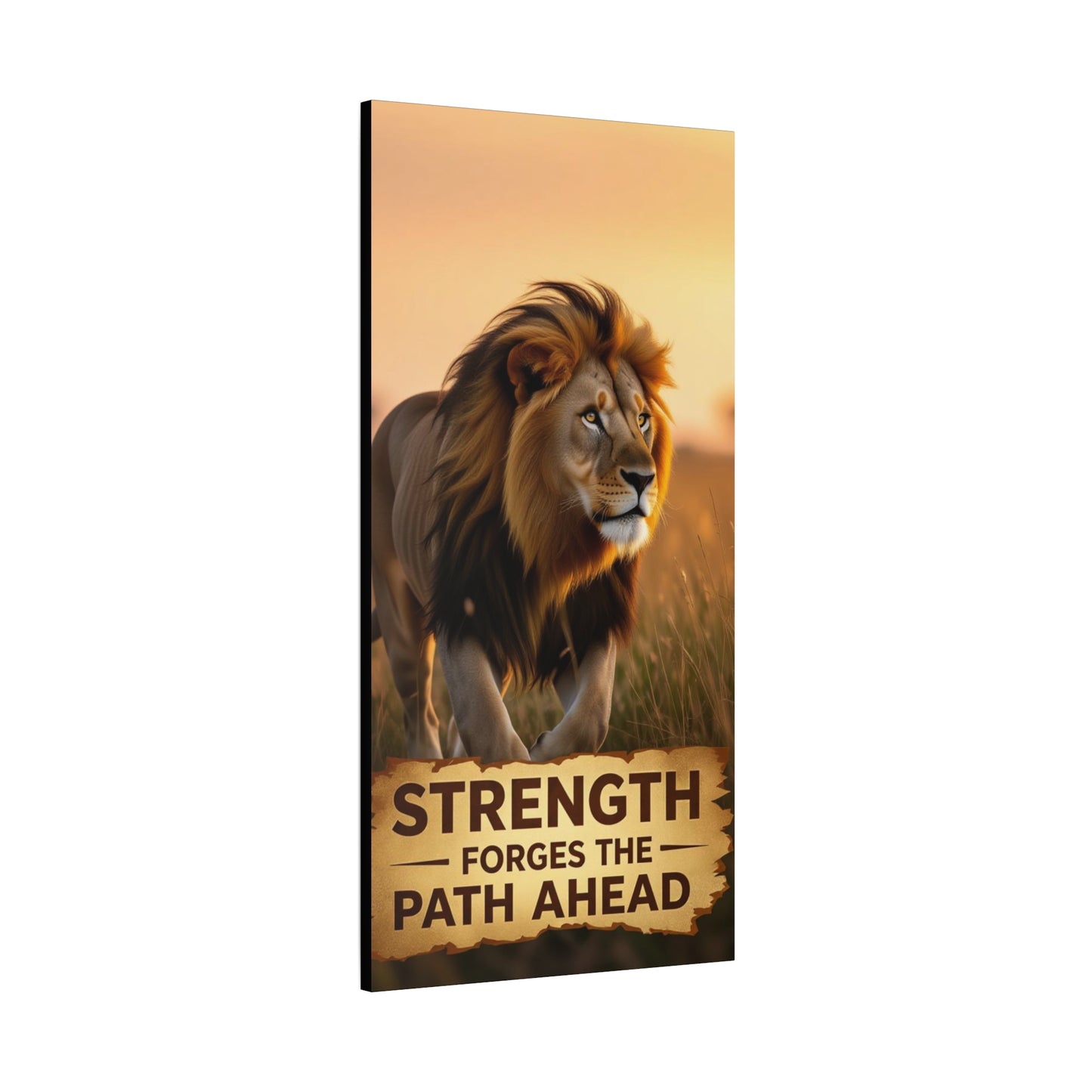 Inspirational Lion Canvas Print, Strength Motivational Wall Art, Home Decor, Lion Artwork, Gift for Nature Lovers, Leadership Inspiration